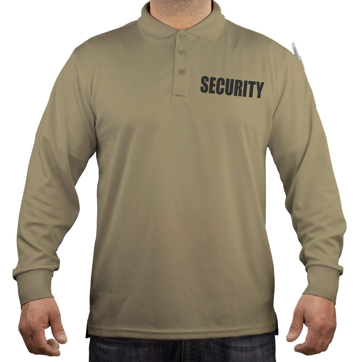 Performance Lightweight Breathable 100% Polyester Security Long Sleeve Polo Shir