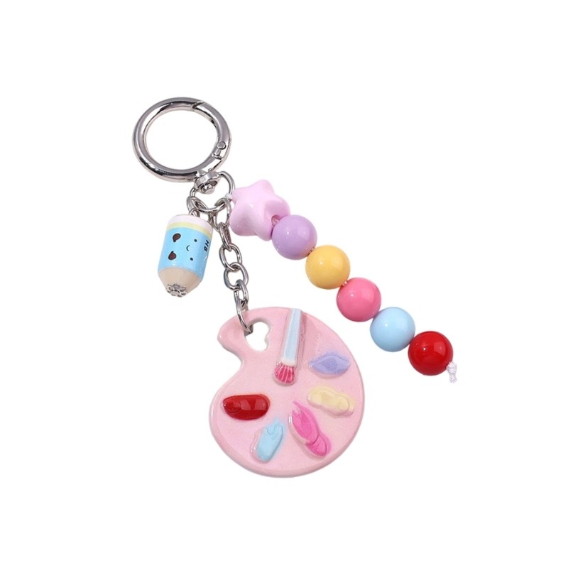 Artist Palette Keychain,Bag Charms,Cartoon Key Chain Accessories Decor for Purse