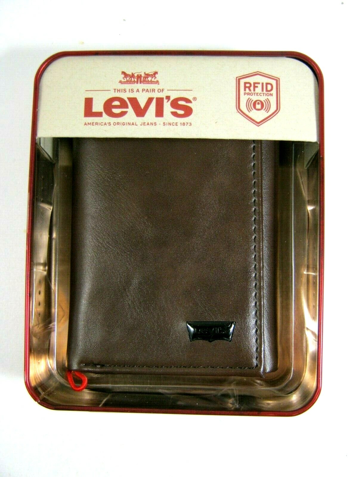 Levi’s Mens Trifold Security Leather Wallet RFID Blocking Select Color Style