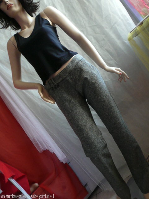 Fornarina Pantaloni Cina Lana Woolmark 38 W28 Val 129E