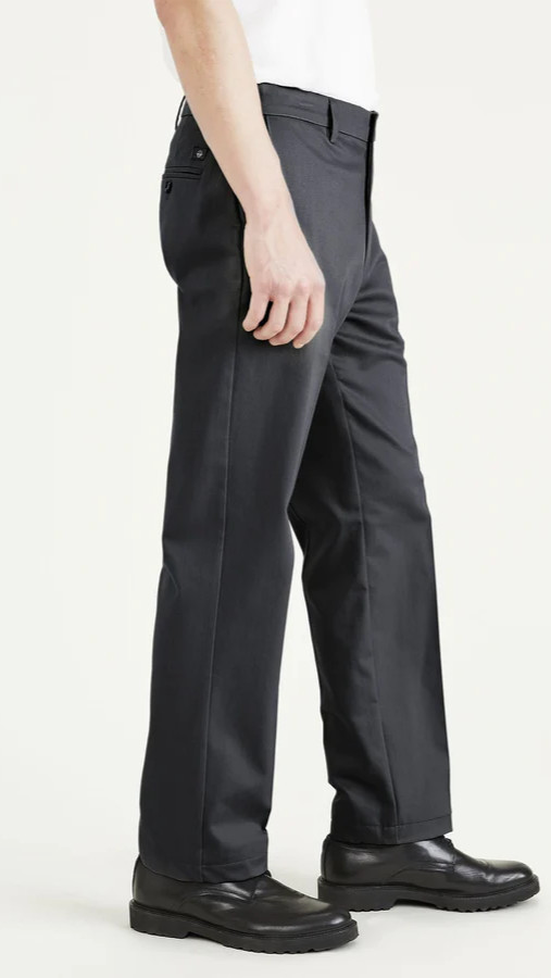 Dockers Grey Signature Khaki Classic Fit Lux Cotton Stretch Pant Size W40 X L34