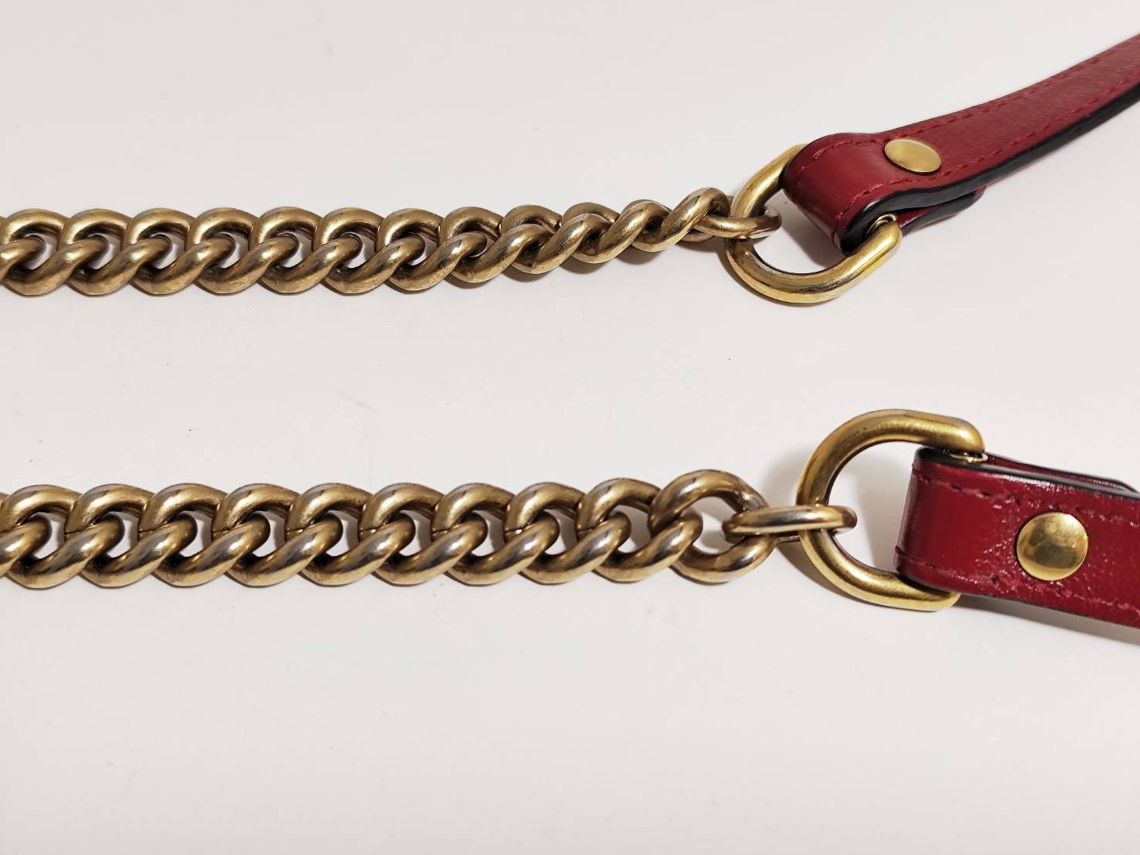Gucci GG Marmont Shoulder Bag Black Red Trim Chain 443497