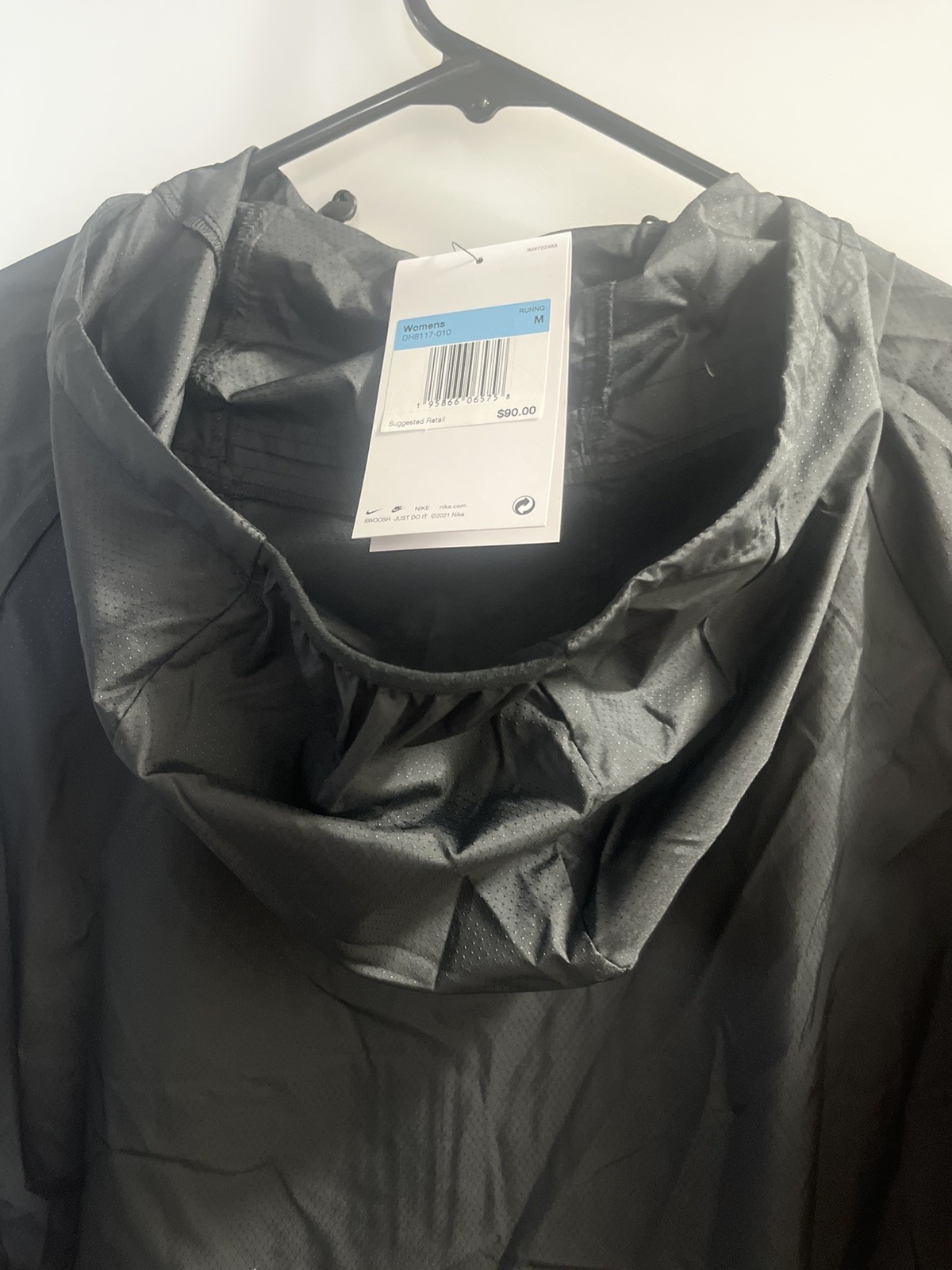 Nike Team Full Zip Jacket Women Medium Black Windbreaker Running