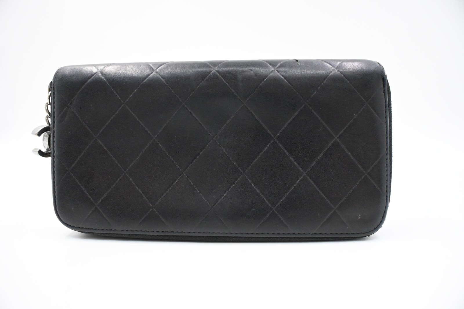 Authentic Chanel Matelassé Purse, Black Leather