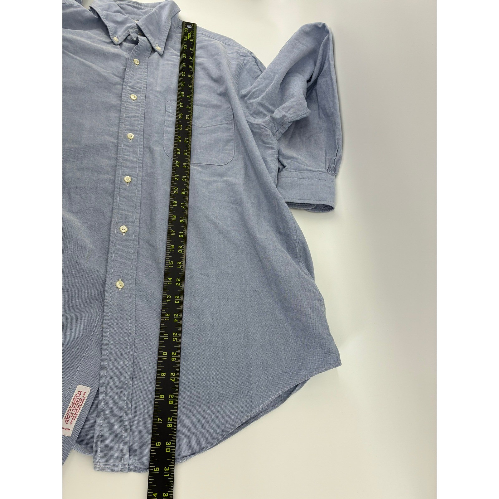VTG Brooks Brothers Makers 16/33 All Supima Cotton OCBD Oxford Cloth USA Blue