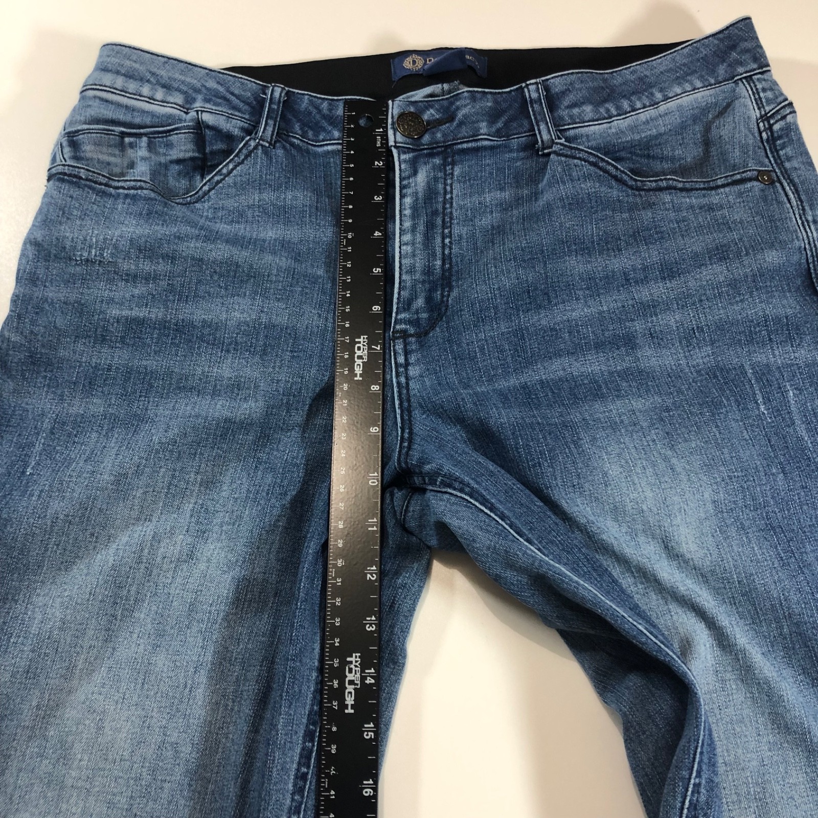 Democracy Ab Technology Womens Jeans Size 14 Blue Denim Mid Rise Stretch