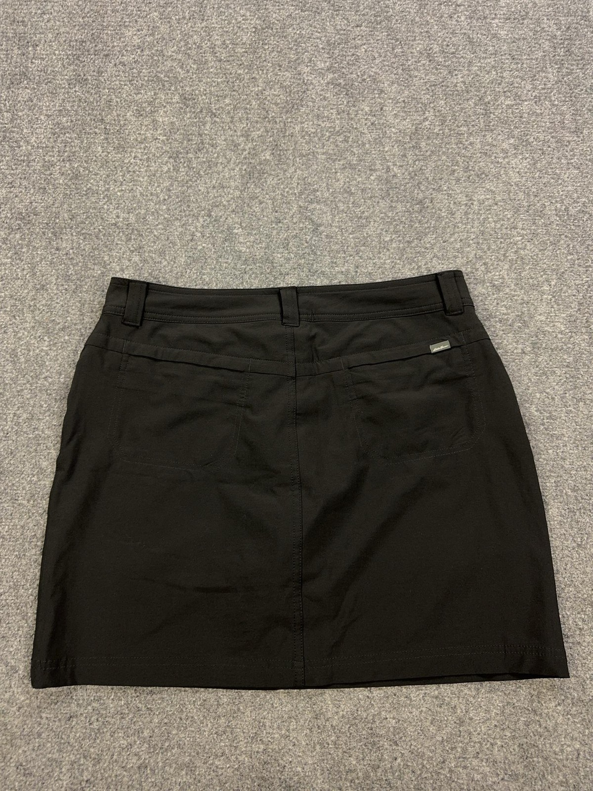 Eddie Bauer Skort Womens 10 Black Stretch Lined Pockets Golf Hiking Outdoor