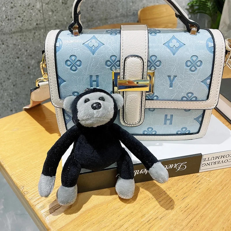 11cm Cute Gorilla Plush Keychain Soft Stuffed Animal Keyring Bag Pendant Charm G
