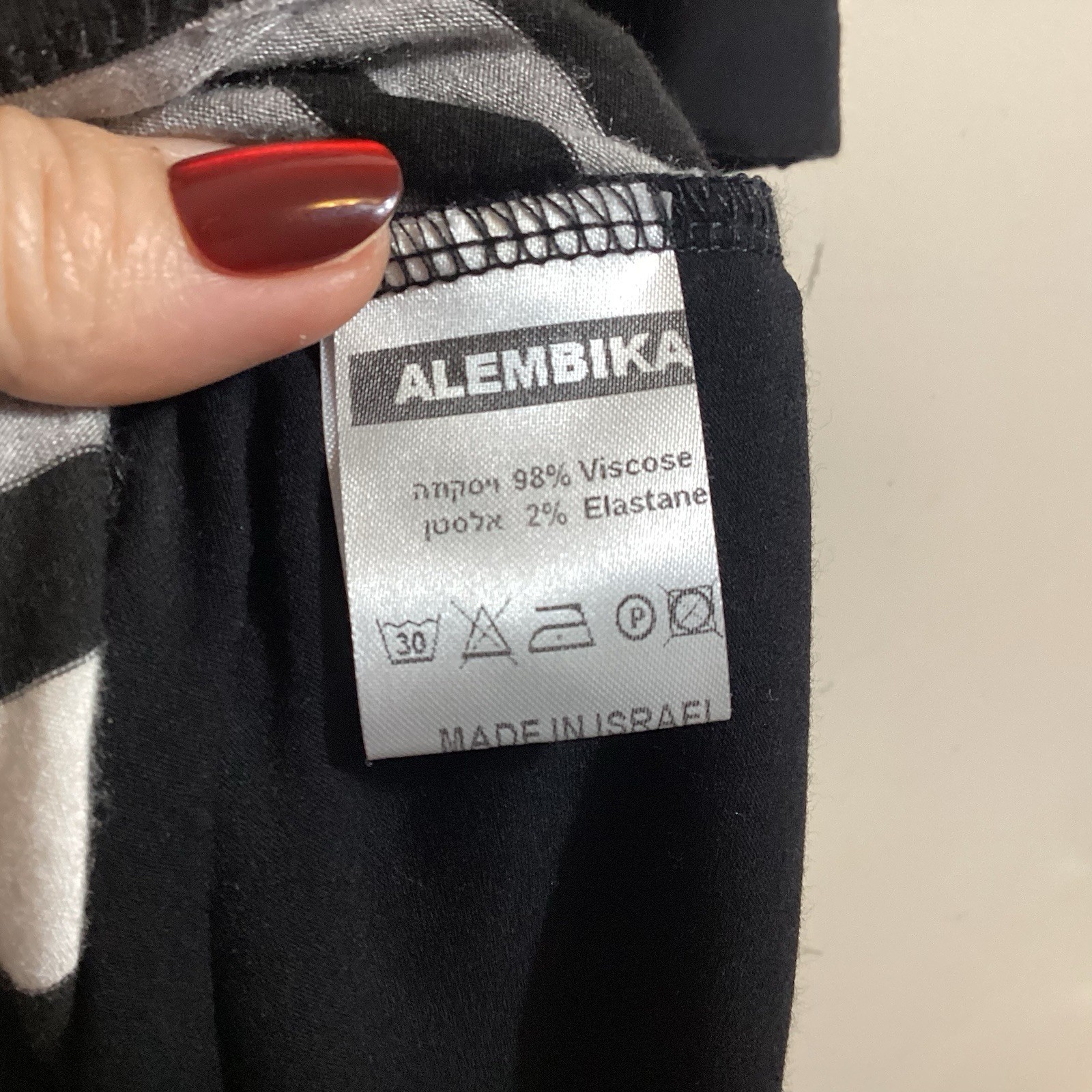 Alembika Contrast Stripe Midi Knit Dress M (12/14) Lagenlook Oversized Minimal