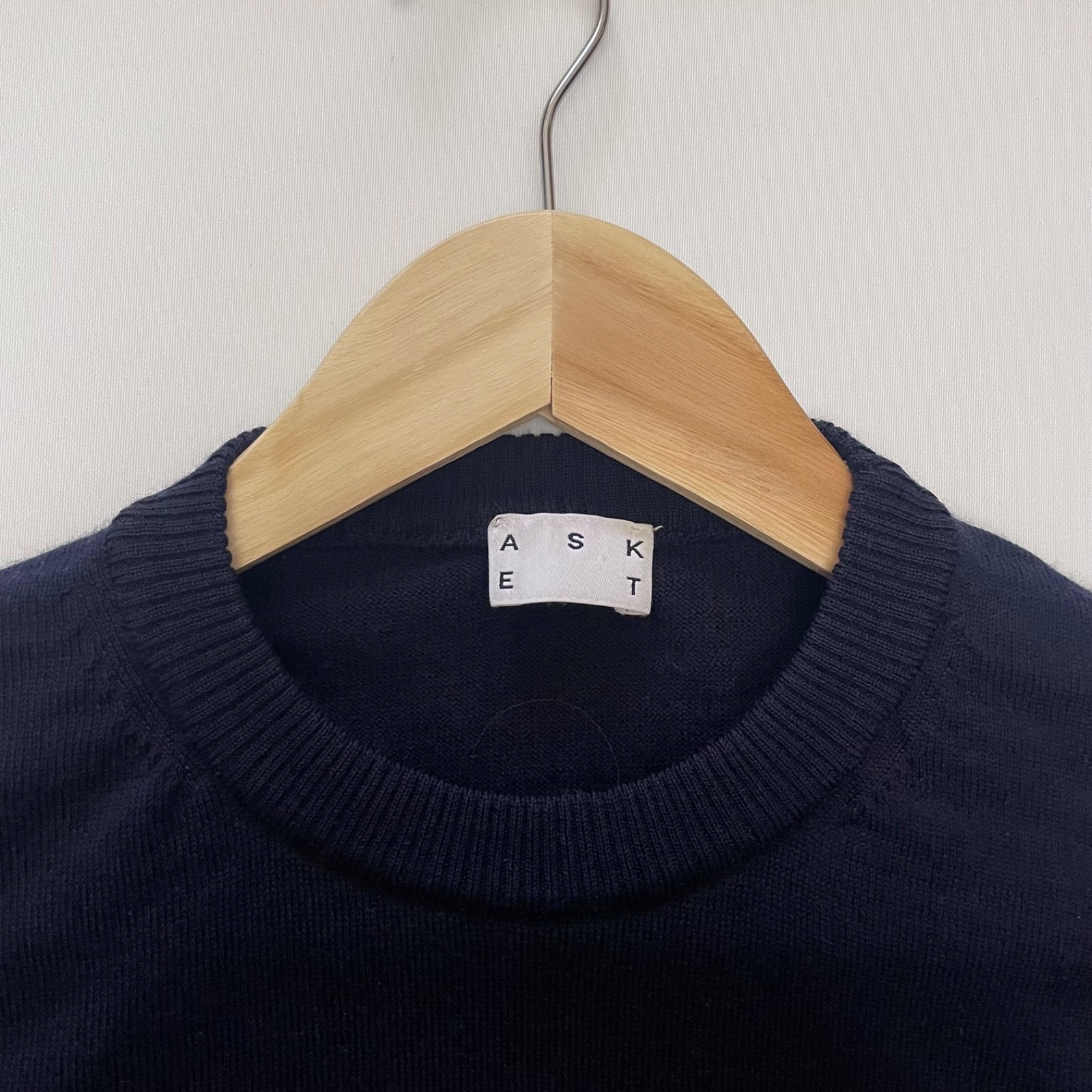 Asket Merino Wool Sweater Men’s Size M Regular Blue Made in Romania *Read
