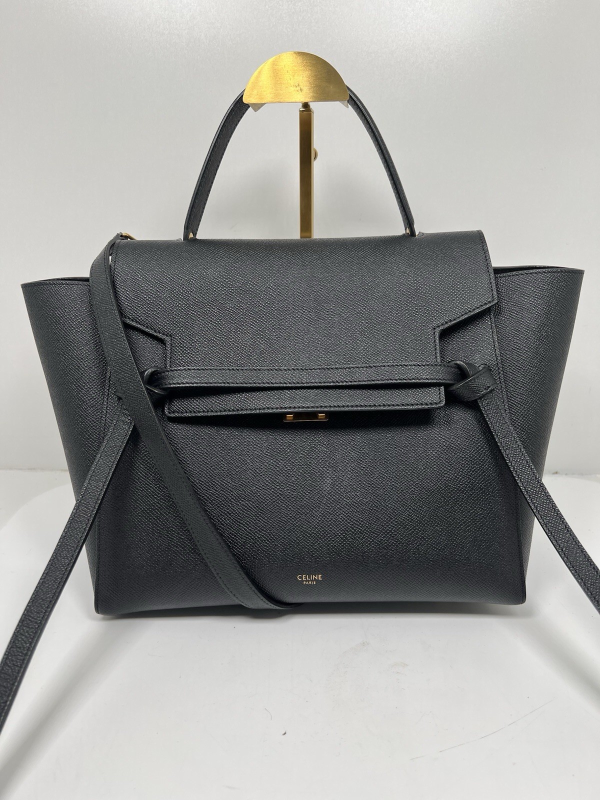 CELINE Belt Bag Shoulder Bag Nano Black Leather