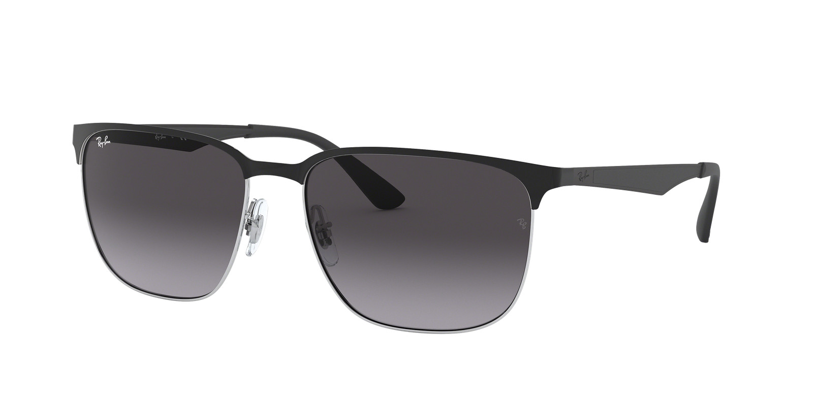 Ray-Ban RB3569 Black On Silver/Grey Gradient 59mm Sunglasses RB3569 90048G 59-17