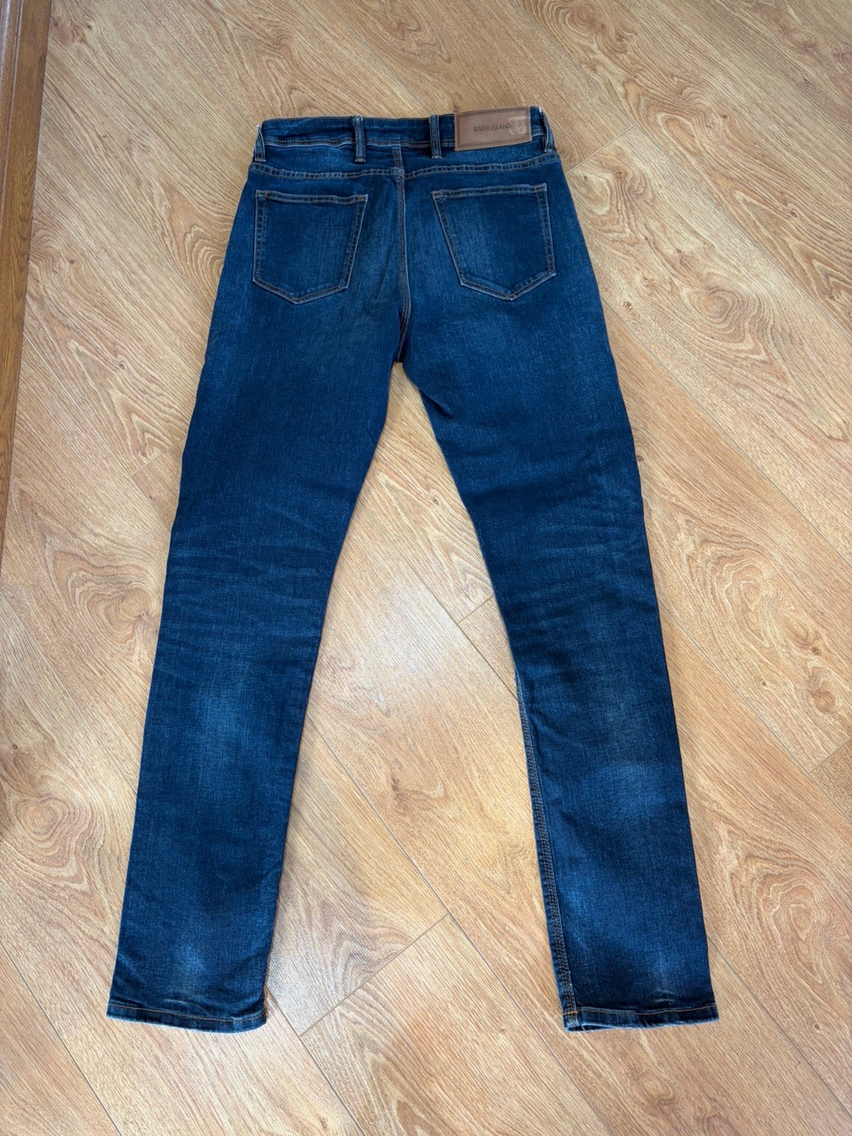 River Island Men’s 28Waist 32Leg Dylan Slim Fit Dark Blue Slim Fit Jeans