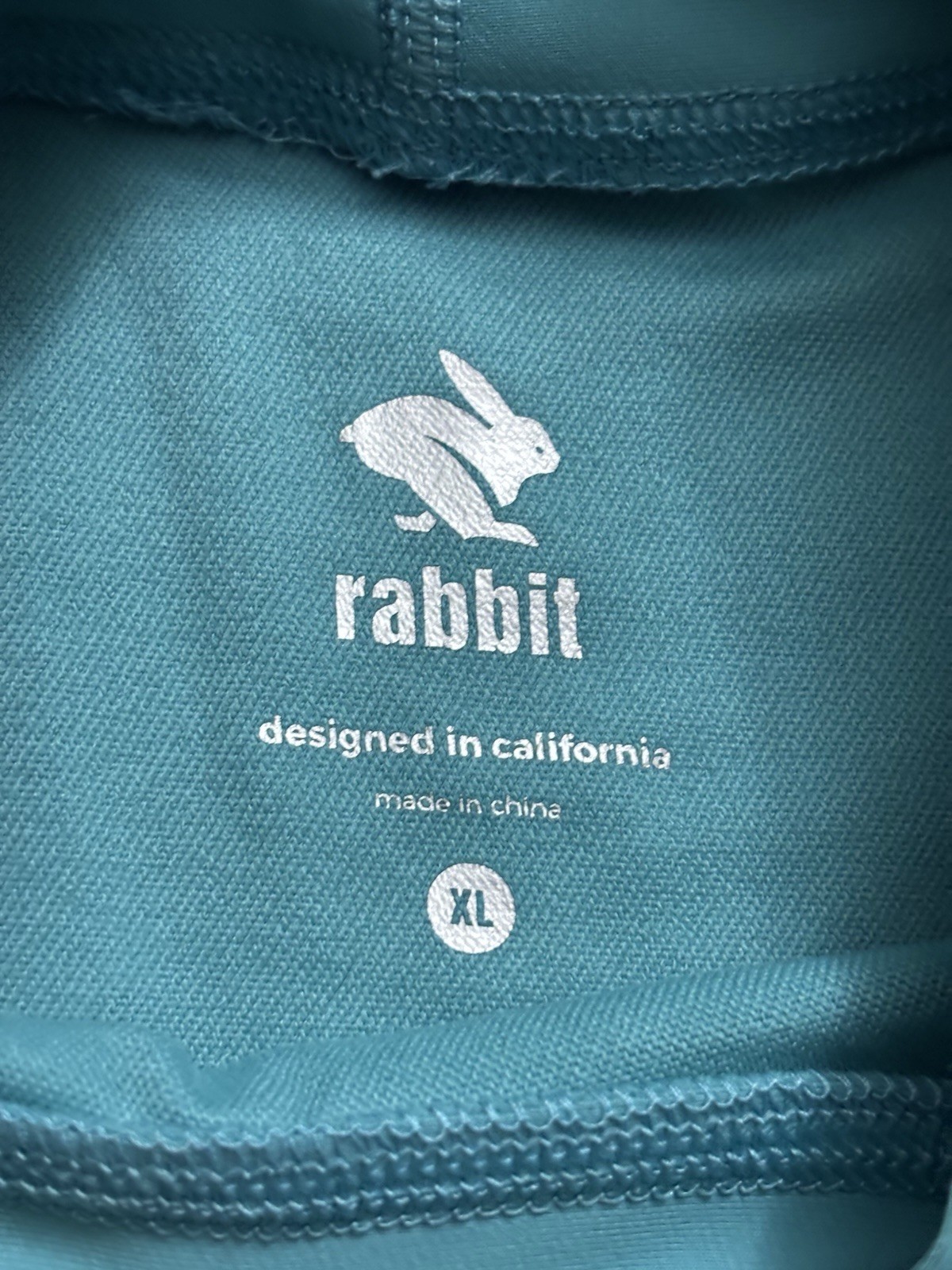 rabbit Shirt Womens XL Blue Cold Front Compression Top Mock Neck Base Layer