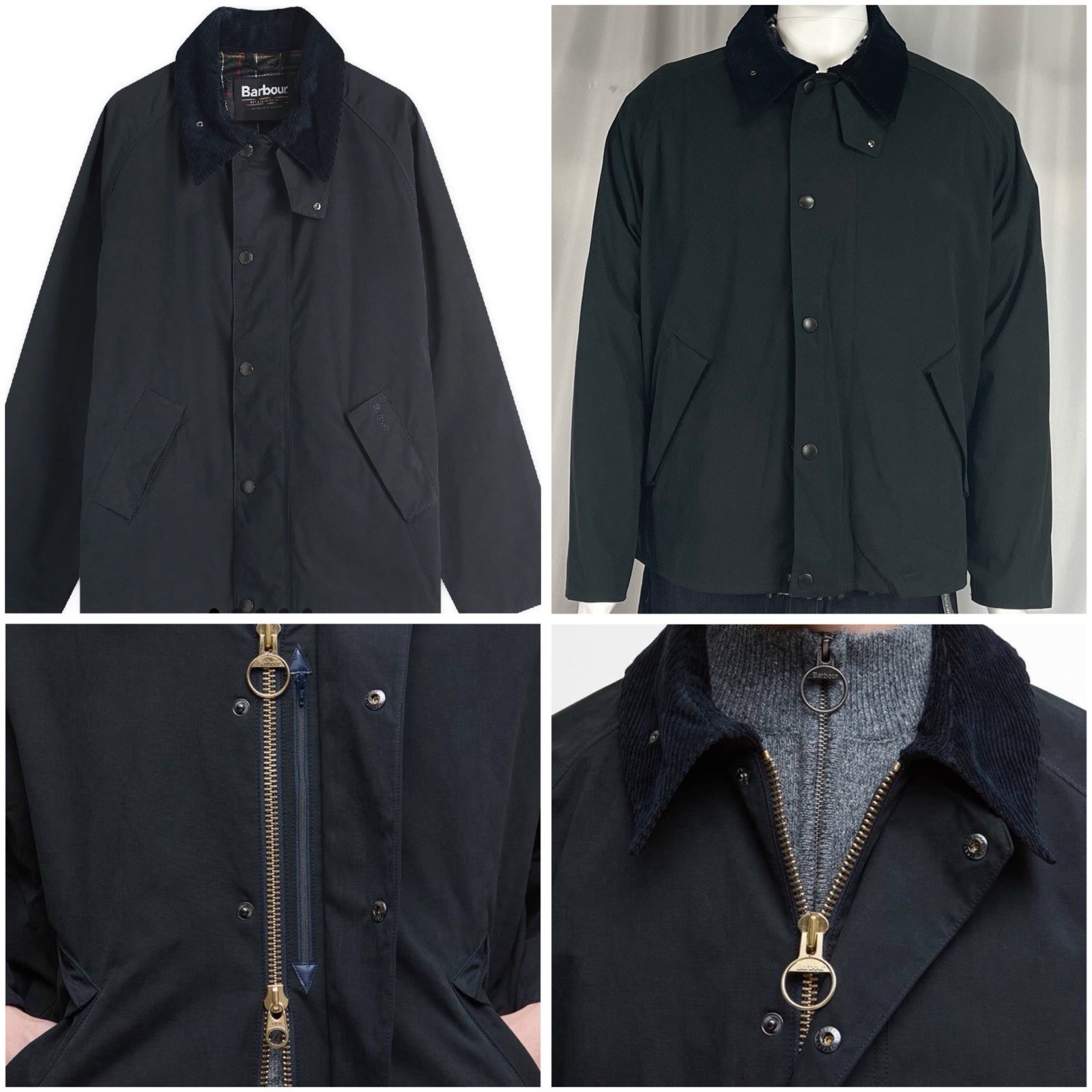 BARBOUR SiZE 42 = L/XL OS TRANSPORTER CASUAL JACKET NAVY BLUE NEW NWT $400.00