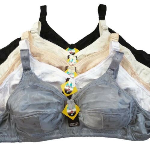 Lot 6 Bras Comfort Wire Free No Wire Support Padded B C 32 34 36 38 40 #99401BC