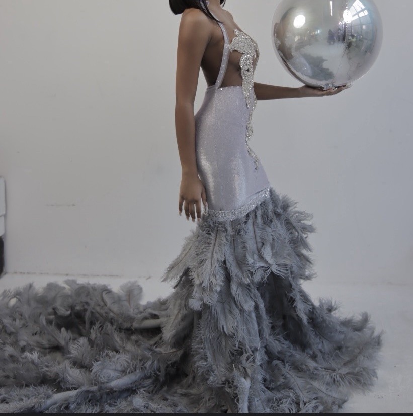 Lavender , Silver & Gray Prom Dress. Worn once