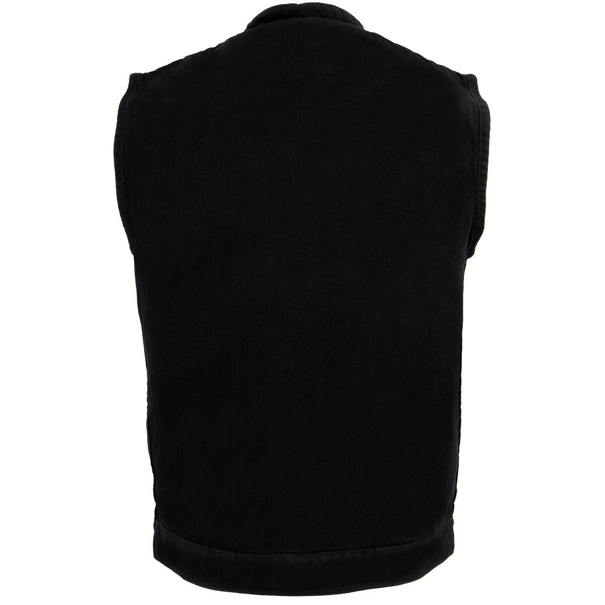 Milwaukee Leather Men’s Concealed Snap & Zipper -Denim Club Style Vest – MDM3000