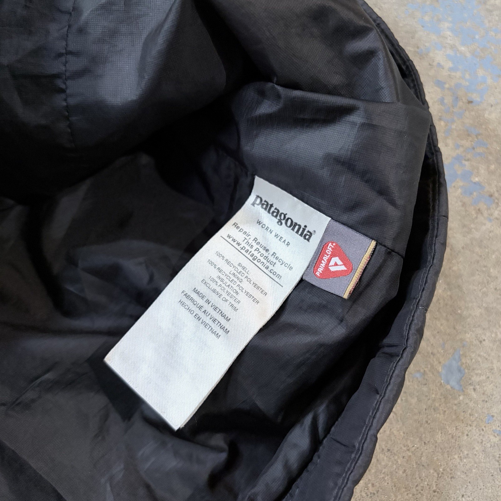 Patagonia Nano Puff Hoody Jacket Men M Black Insulated Hooded Company Logo