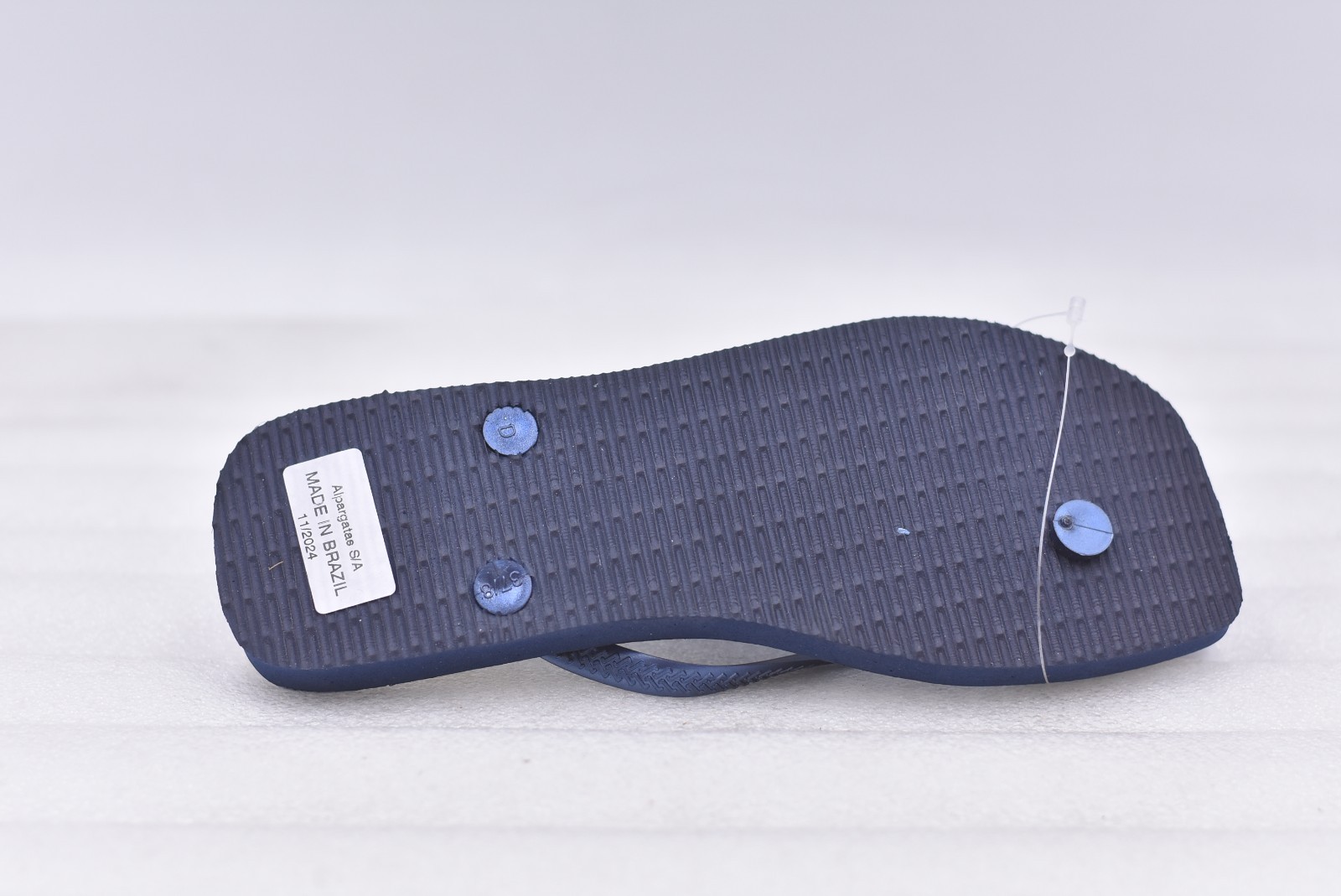 Womens Havaianas Slim Square Flip-Flop Sandals – Navy Blue Size 6 37-38)