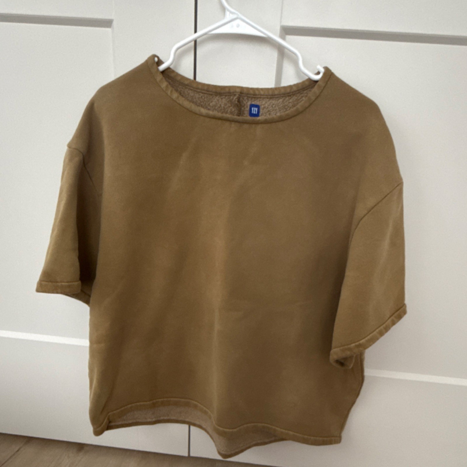 YZY Brown Men’s Short Sleeve Crew Neck Solid T-Shirt Size M Regular