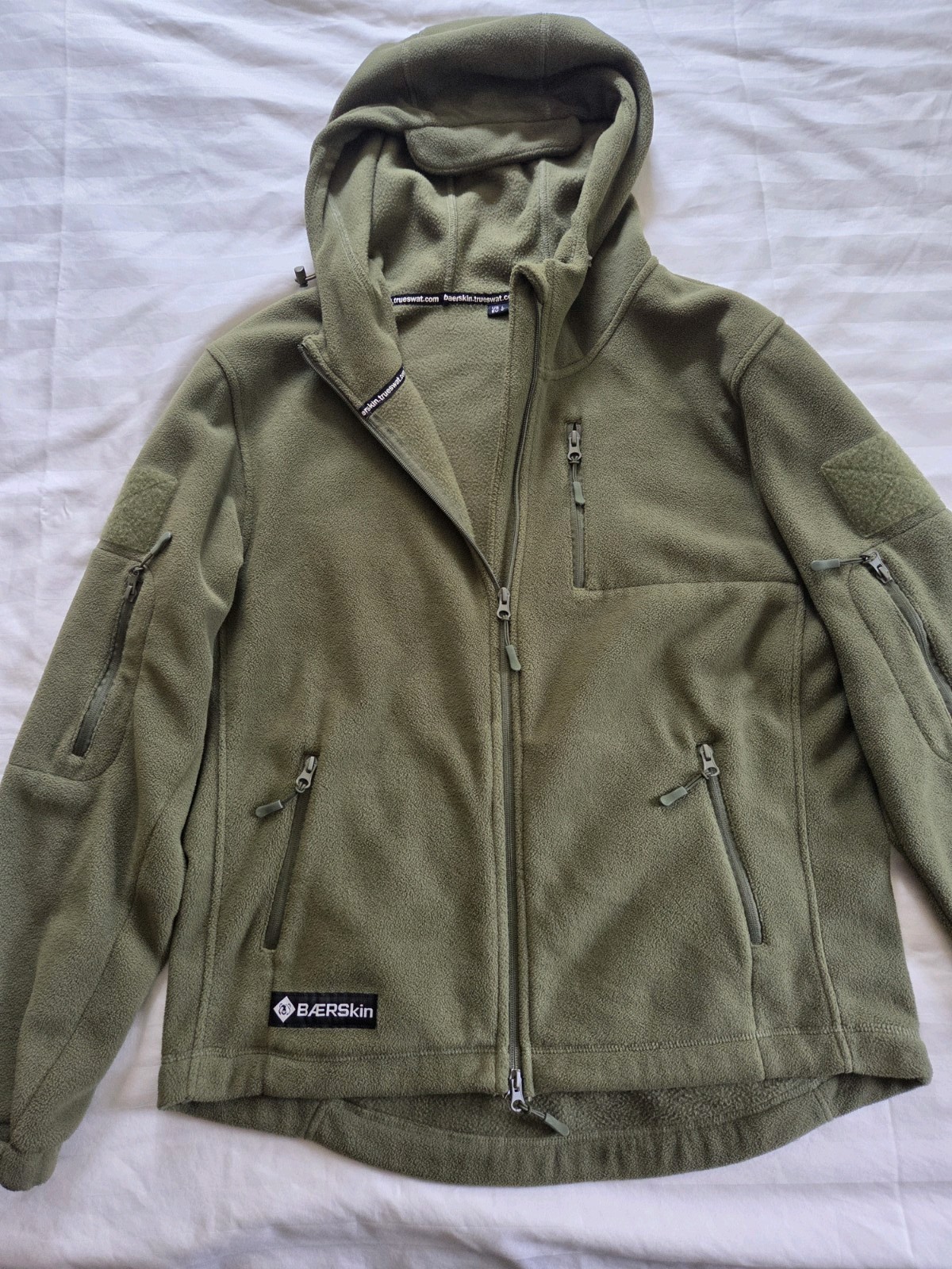 BAERSkin Tactical Hoodie Jacket Men 5.0 Military Style Fleece Hunter Green sz L