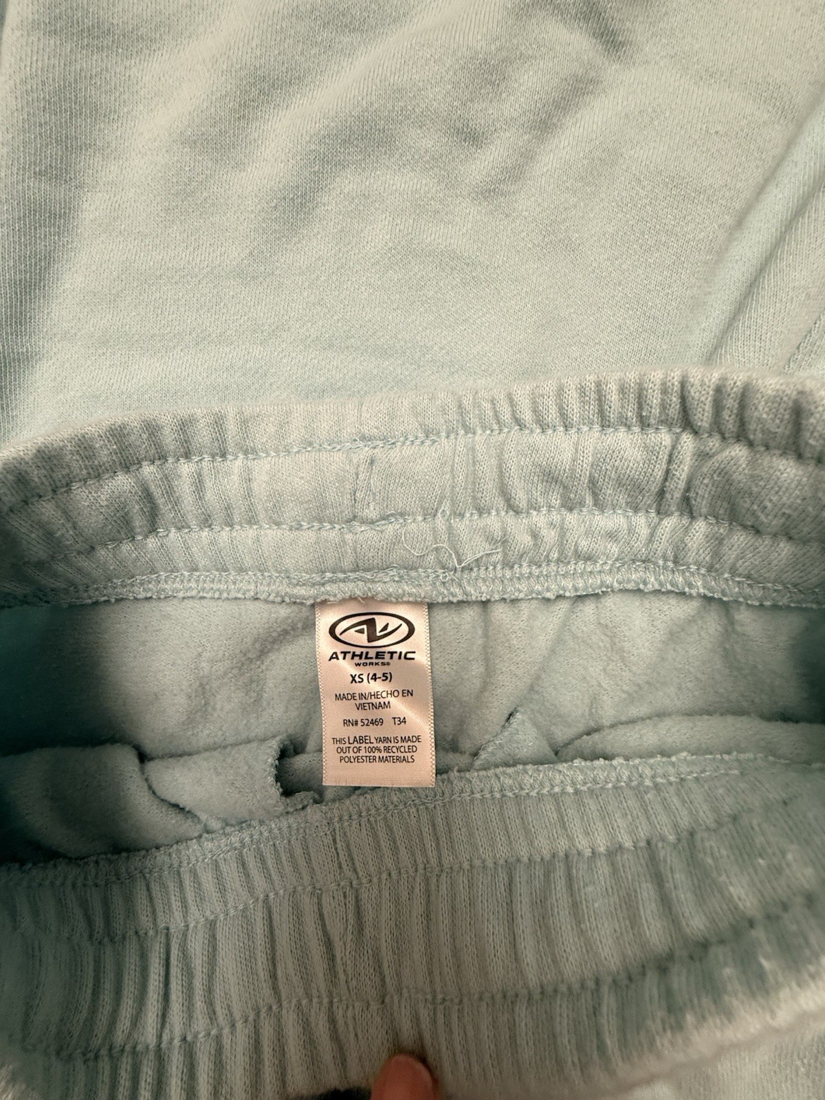 Athletic Works Girls XS (4-5) 2-Piece Light Blue Fleece Sweatshirt & Pants Set
