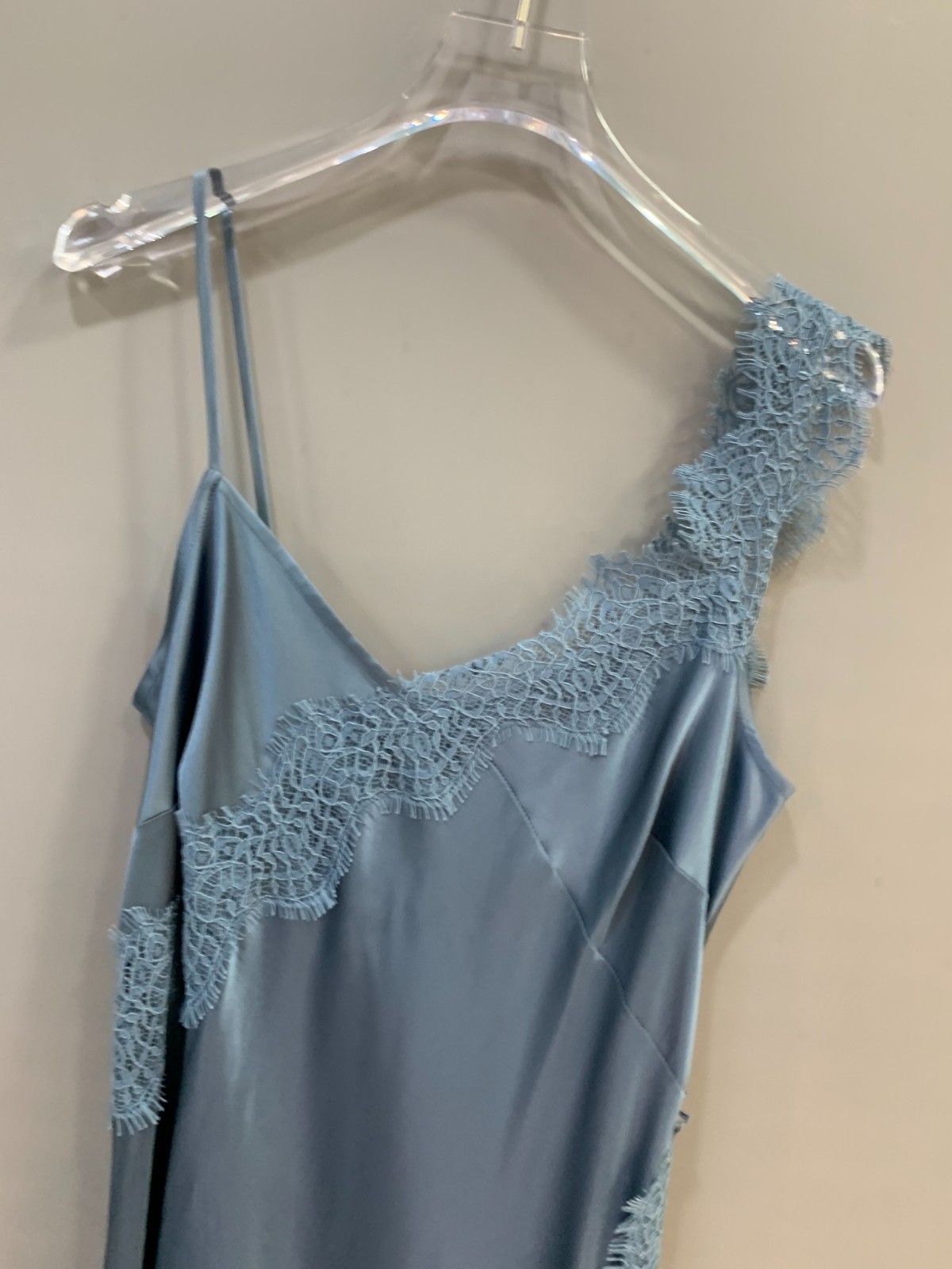 Veronica Beard Vernon Lace Maxi Dress Blue Silk-Satin $798 Size 6