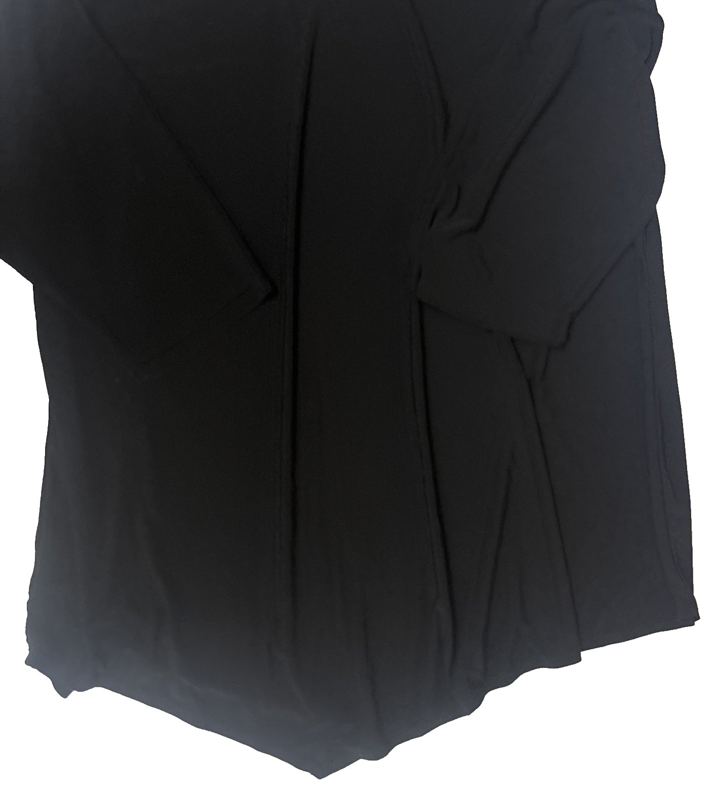 Baldini Womens Black Beaded Neckline 3/4 Sleeve Top Plus Size 3X