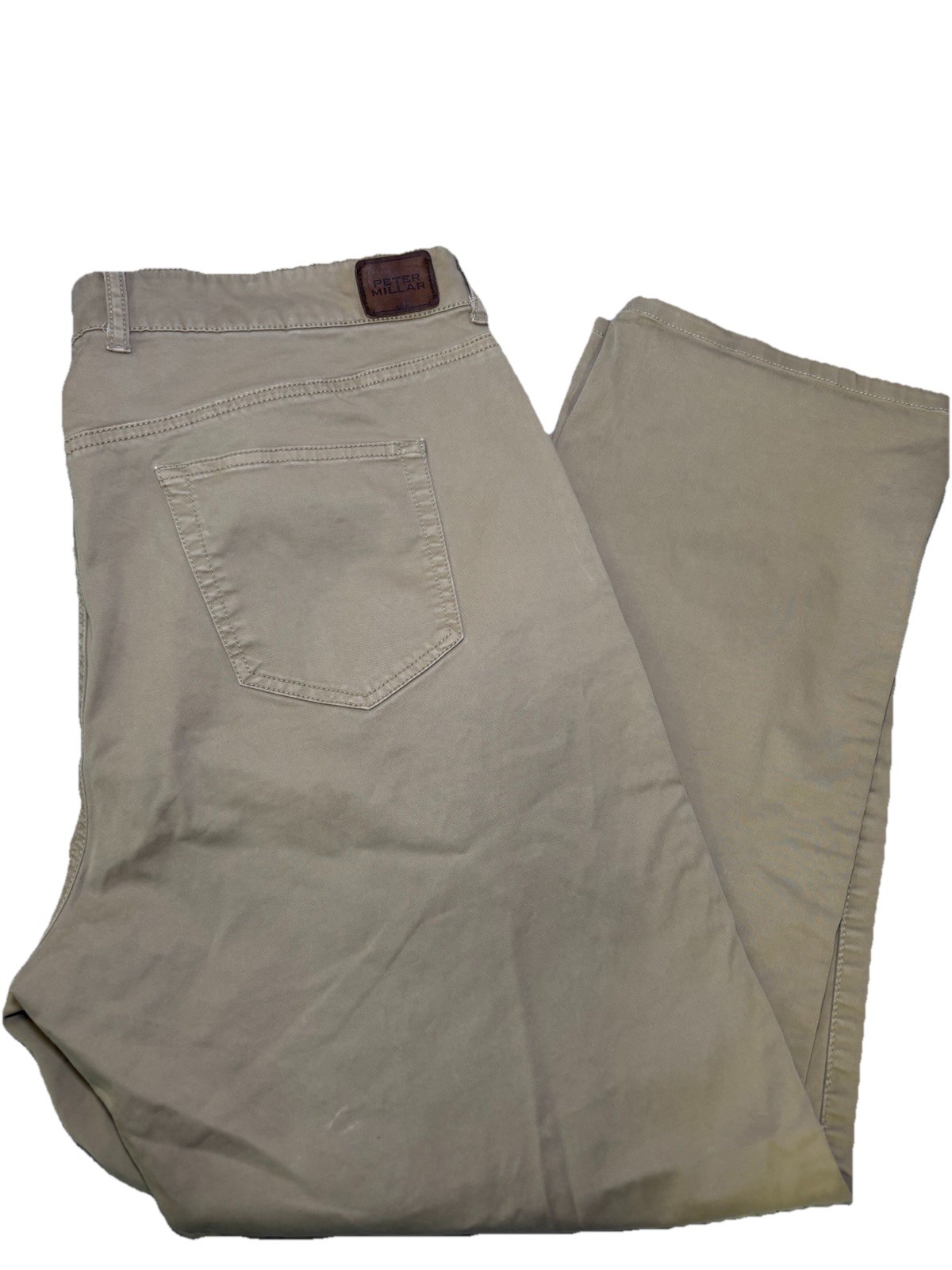 Peter Millar Crown Pants Mens 40×28 Crown Sport Five Pocket Khaki Cotton Canvas