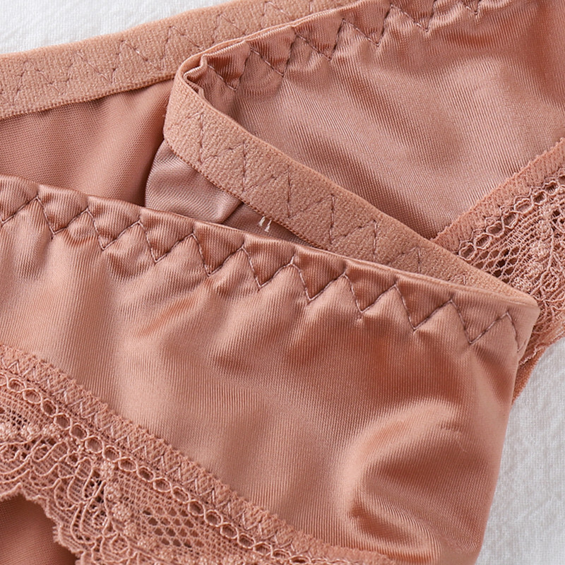 5 Packs Lot Sexy Womens Satin Panties Thongs High Leg Ladies Underwear Lingeries