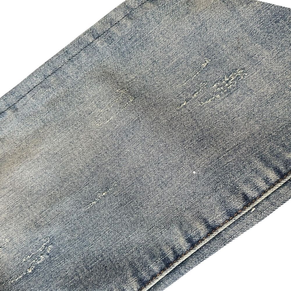 MNML Stretch Moto Denim Jeans Men Size 38 Blue Distressed Ripped Pants NEW