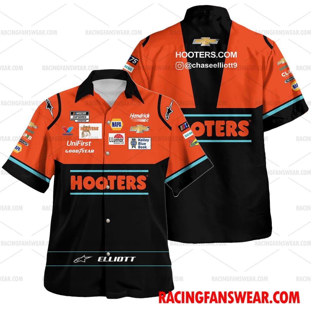 Chase Elliott 2023 Hooters Racing Hawaiian Shirts