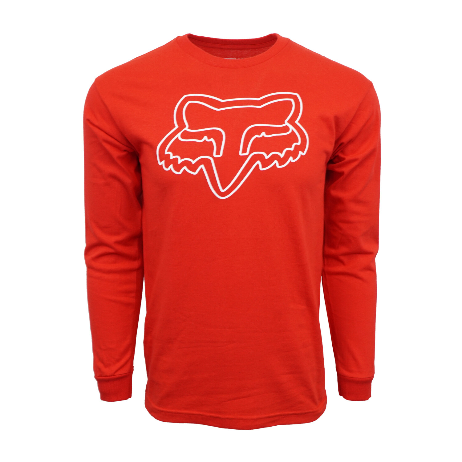 MENS RACING MOTOCROSS SKETCH LOGO T SHIRT RED LONG SLEEVES