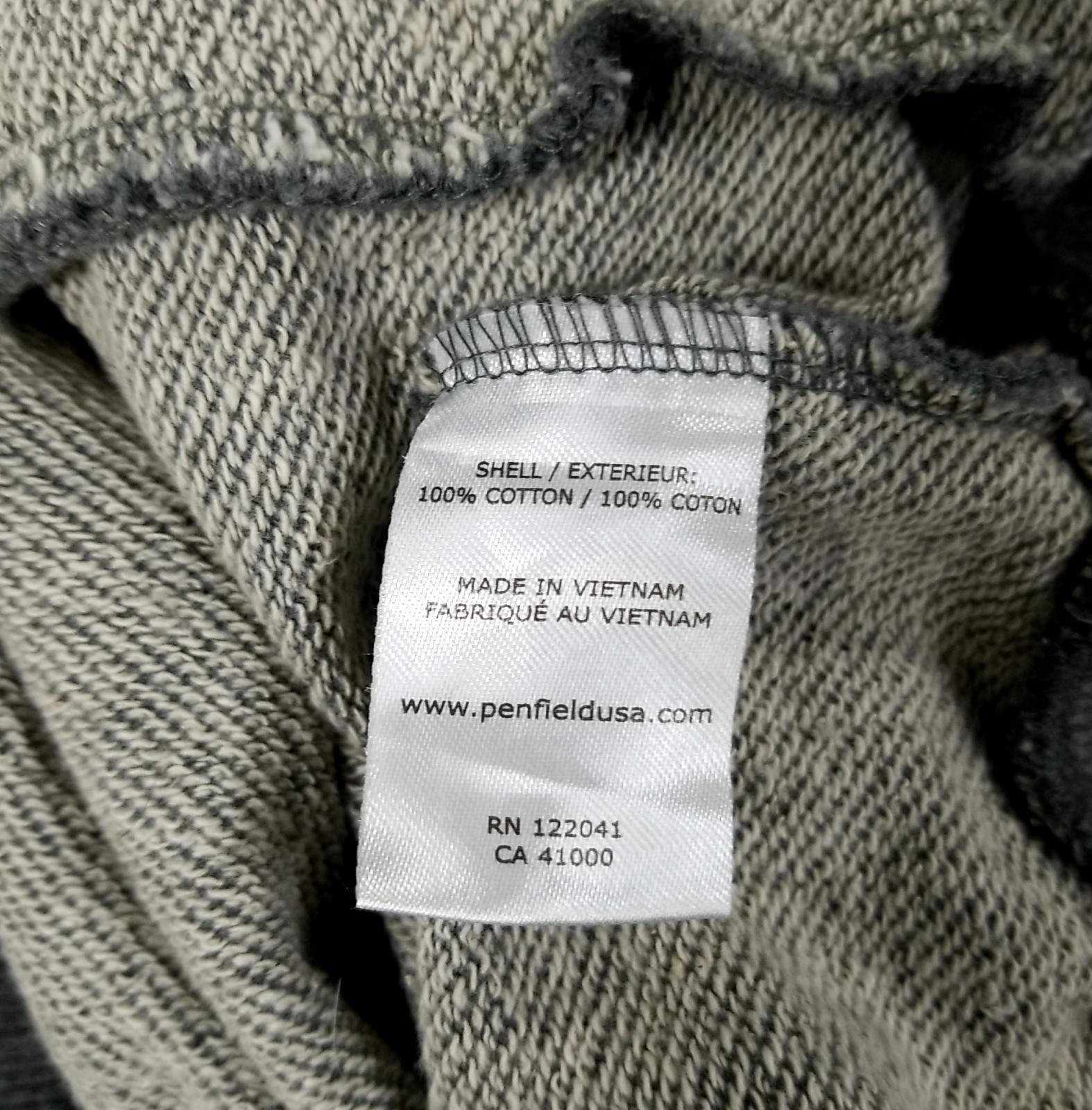 VTG Trailwear by Penfield Gray Hook/Loop Pullover Sweatshirt Men’s Size Medium