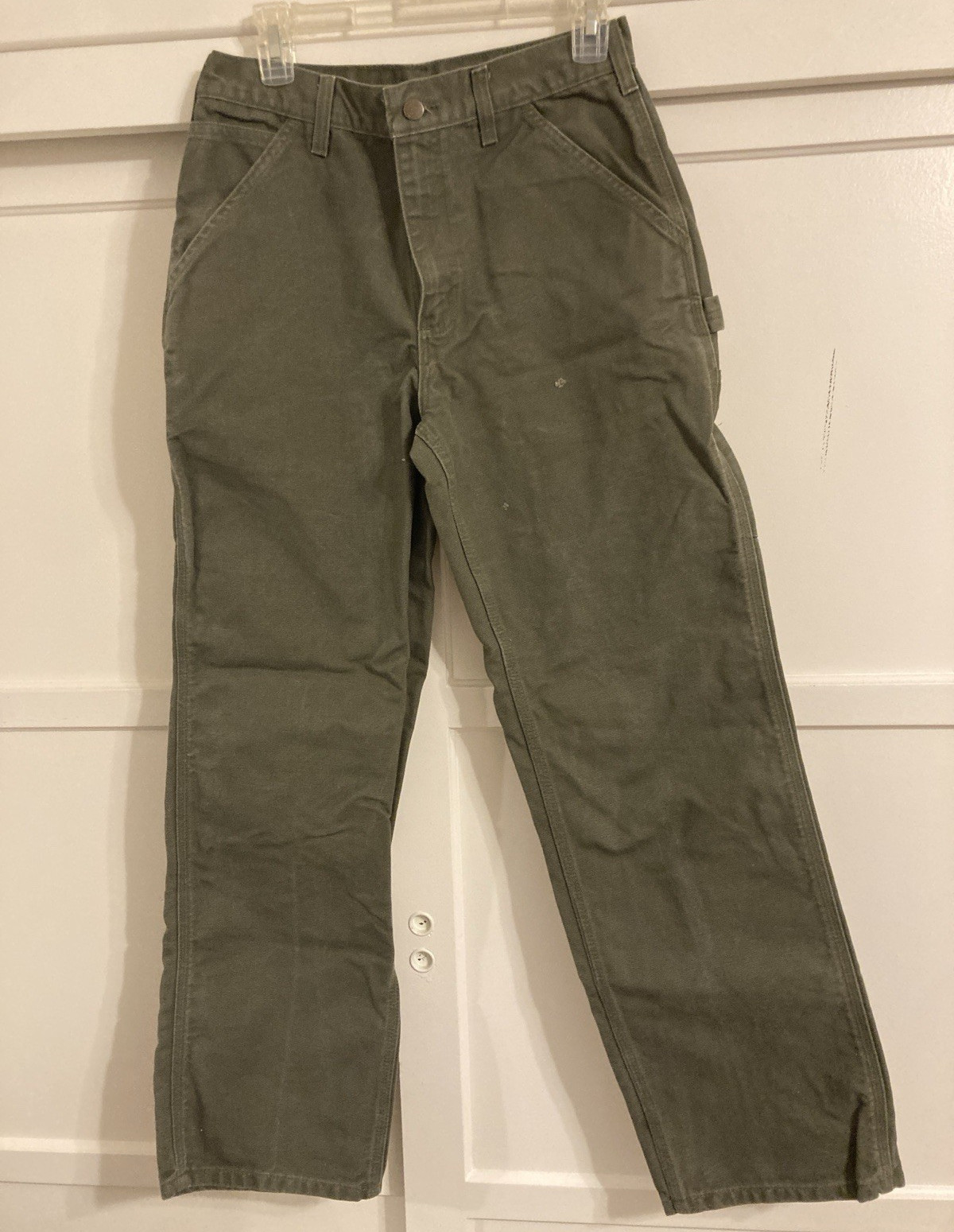 Carhartt B11-MOS Men’s Canvas Cotton Work Pants Green 30×32 Construction