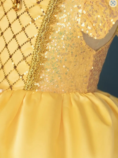 NEW Princess Belle Beauty & The Beast Dress Girls Halloween Costume