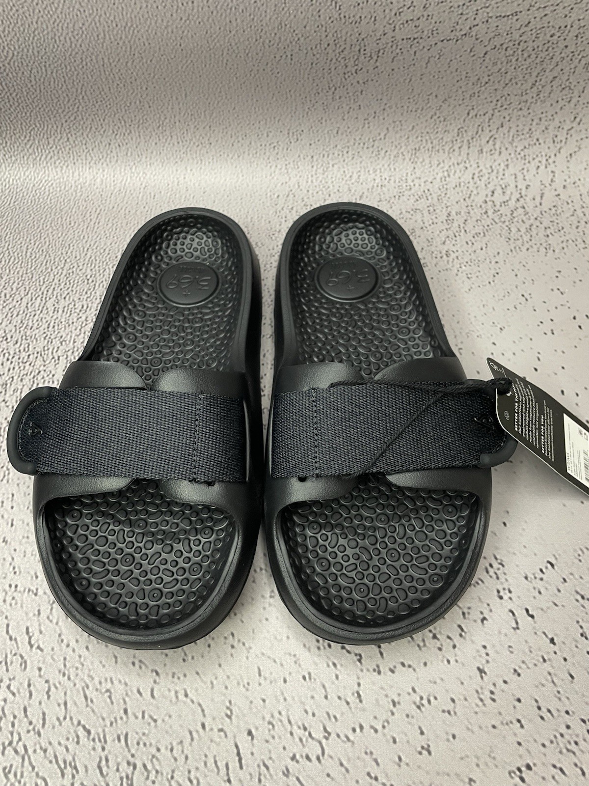 Allbirds Unisex Sugar Sliders Slide Sandals Black Eco Friendly Size W 7 M 5