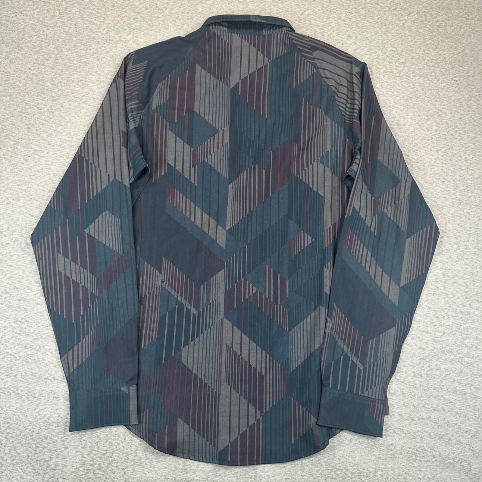 NEW Perry Ellis Motion Shirt Men M Slim Fit Performance Shirt Geometric Abstract