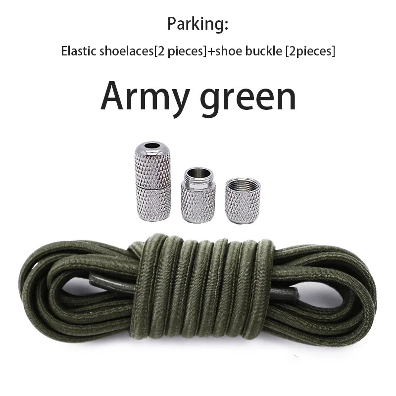 round Elastic Shoelaces for Sneakers No-Tie Tennis Shoe Laces with Rubber Band f