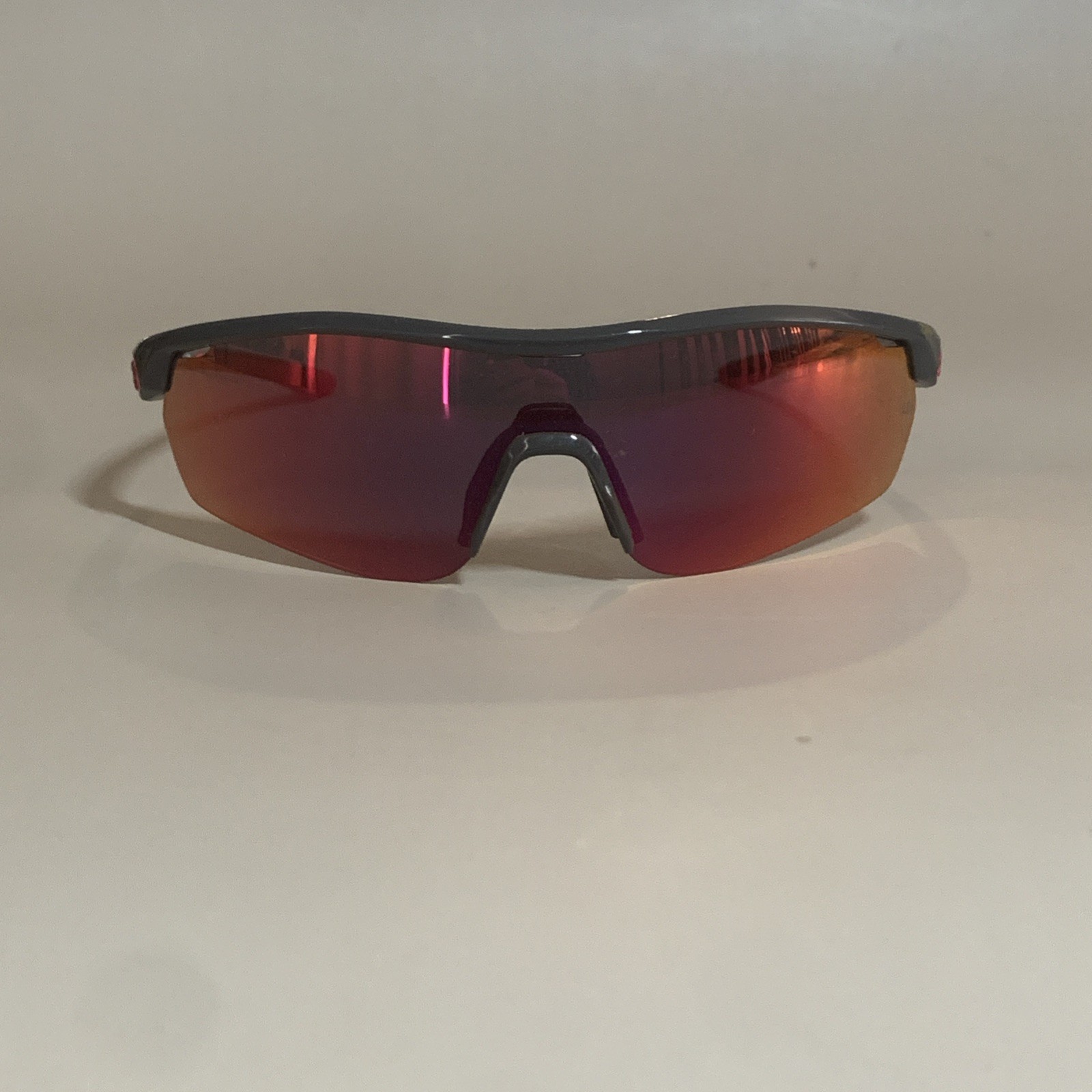 Under Armour Gametime Jr Wrap-Around Semi-Rim Sunglasses Gray/Red 7001/S