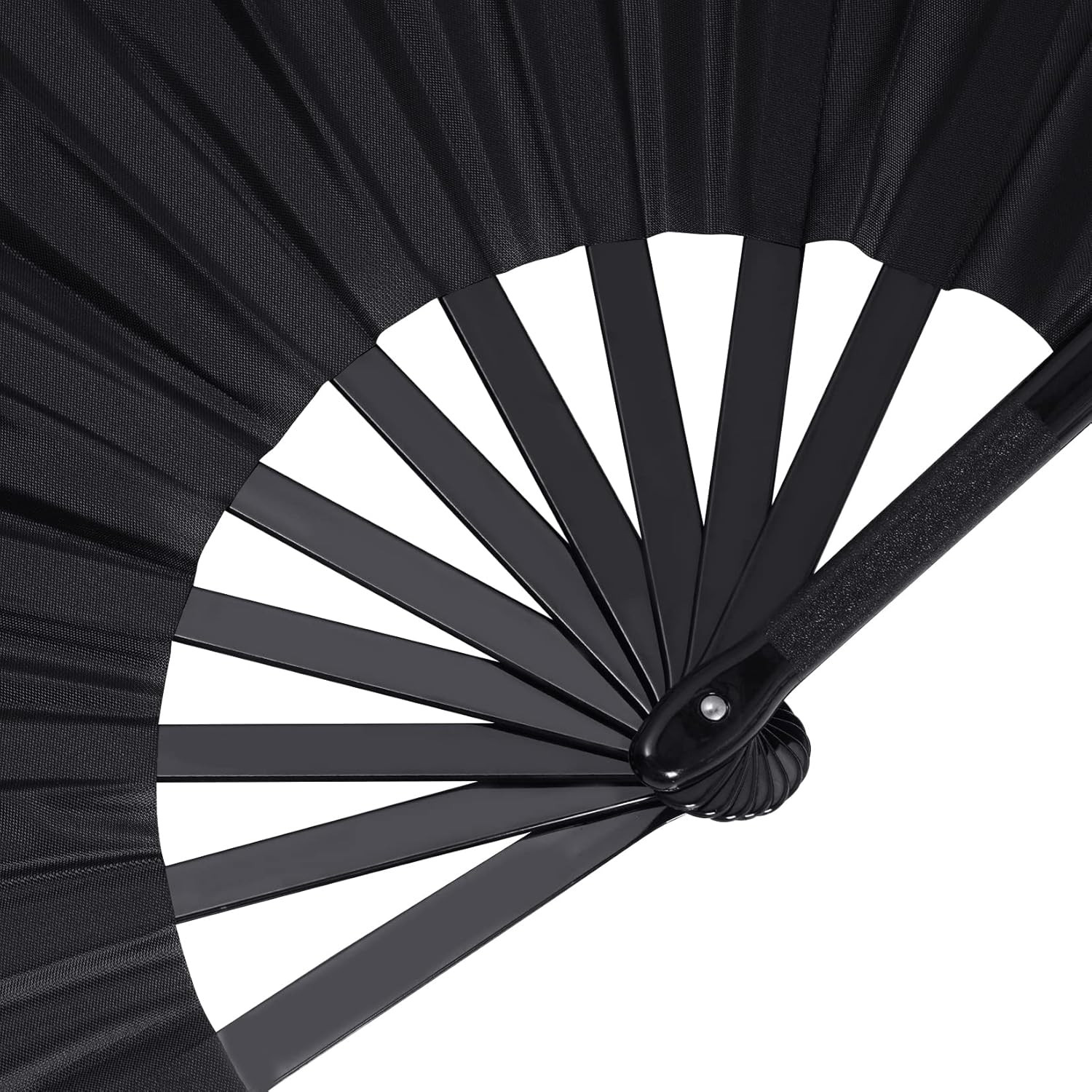 2 Packs Large Folding Hand Fan Handheld Folding Fans Chinese Tai Chi Nylon Cloth