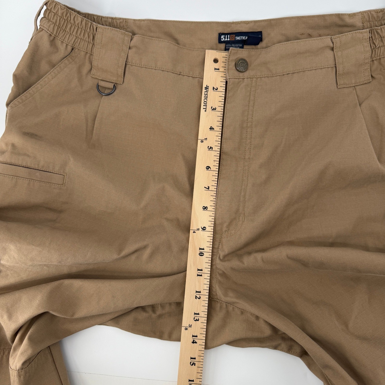 5.11 Tactical Cargo Pants Mens 42×32 Khaki Ripstop Multi-Pocket Utility Workwear