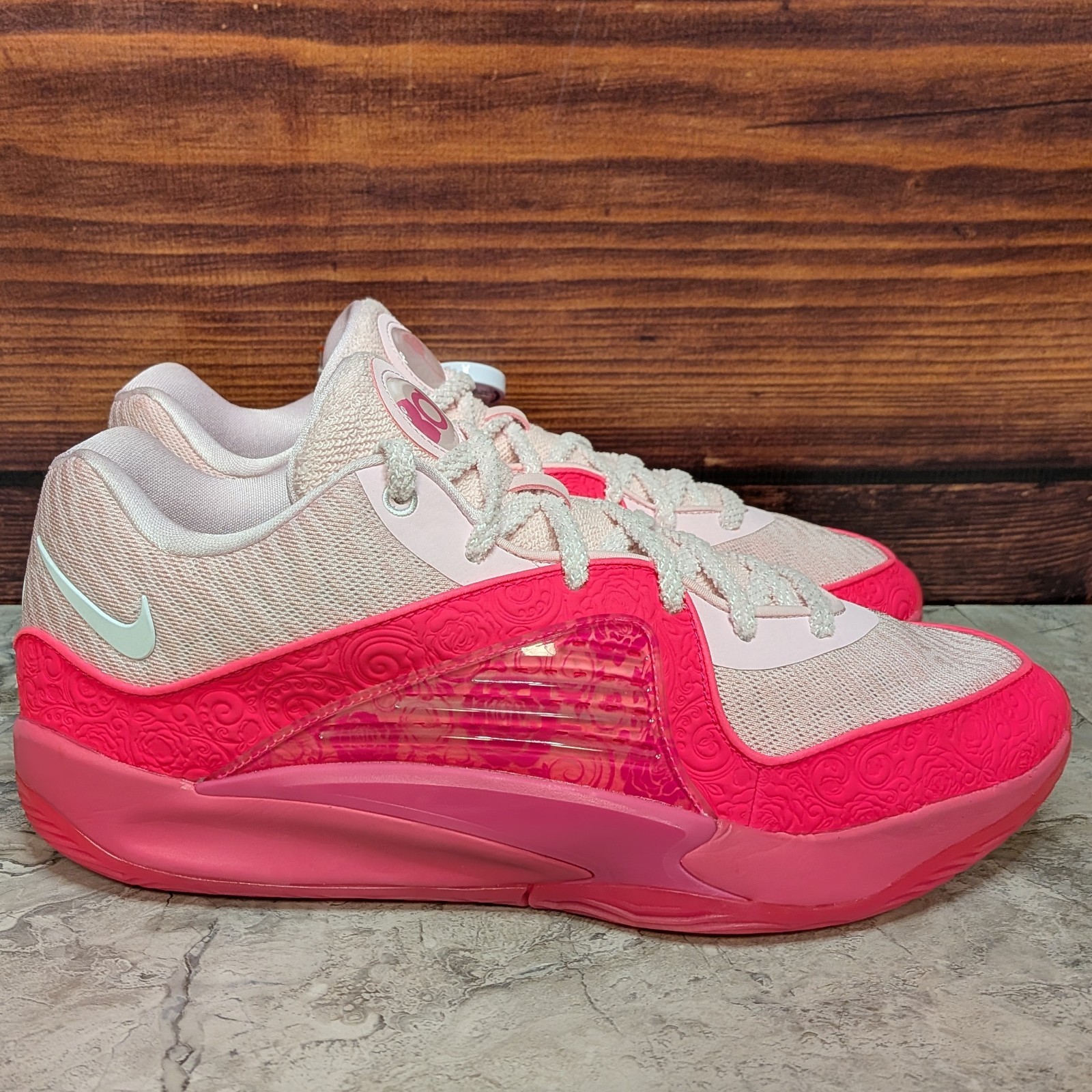Nike KD 16 NRG Aunt Pearl Men’s 12.5 Pink Foam White Basketball Shoes FN4929-600