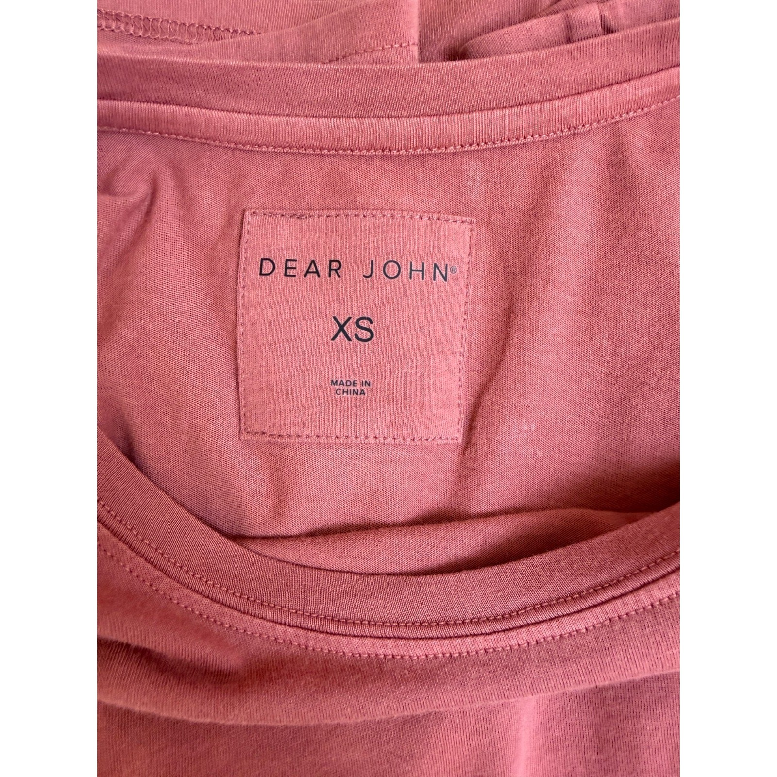 NWT Dear John Terracotta Crewneck Short Sleeve Tee #0393 Size S