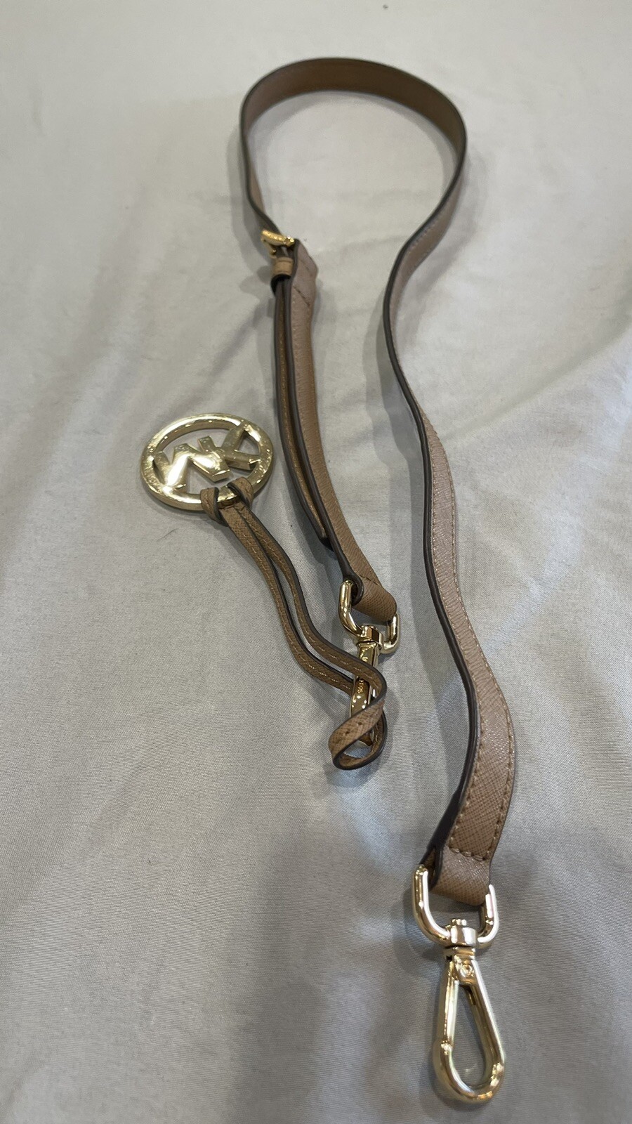 Michael Kors Leather Replacement Strap Up To 40 Inches With Hang Tag