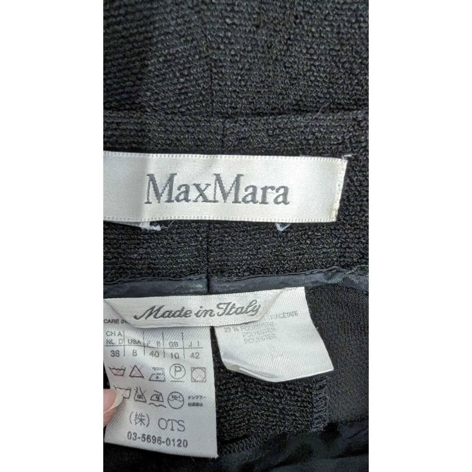 MAX MARA Size 8 Pants Bootcut Casual Work Button Zip Fly Seam Pockets