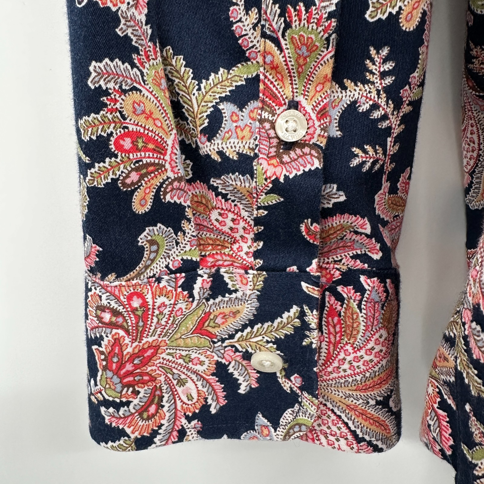 Chaps Womens Top Shirt Blouse Size 2X No Iron Button Up Floral Boho Romantic