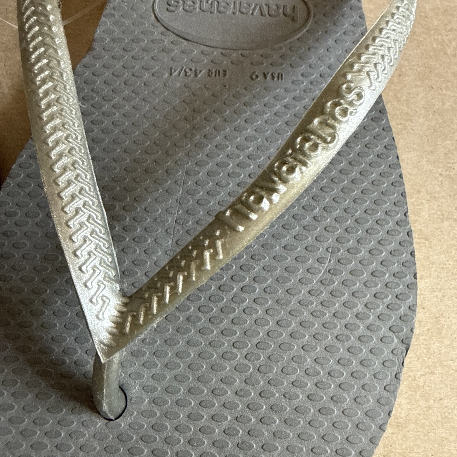 Havaianas Slim Grey Silver Flip Flops EU 41/42 – New