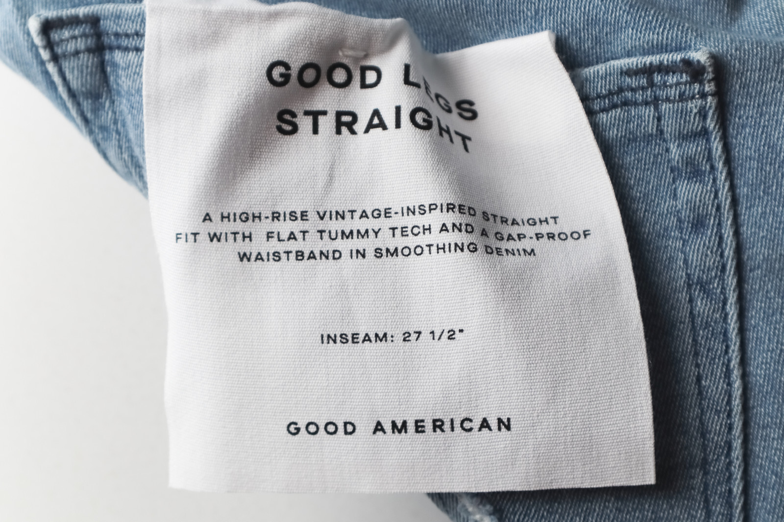 Good American GOOD LEGS STRAIGHT JEANS GSPFH941T BLUE449 Size 0/25 Inseam 27.5″